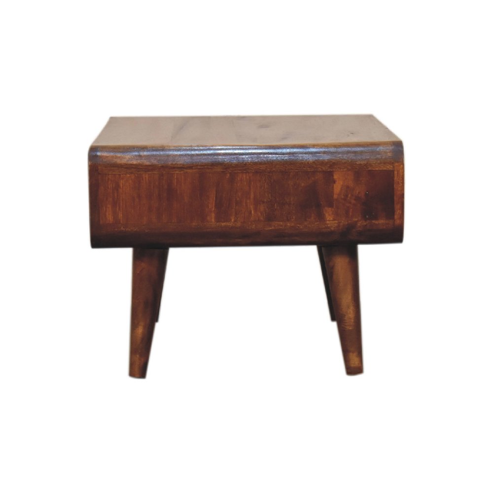 Brown Solid Wood Enclosed and Open Storage TV Stand - 26-inch