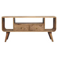 Brown Solid Wood Enclosed and Open Storage TV Stand - 43-inch