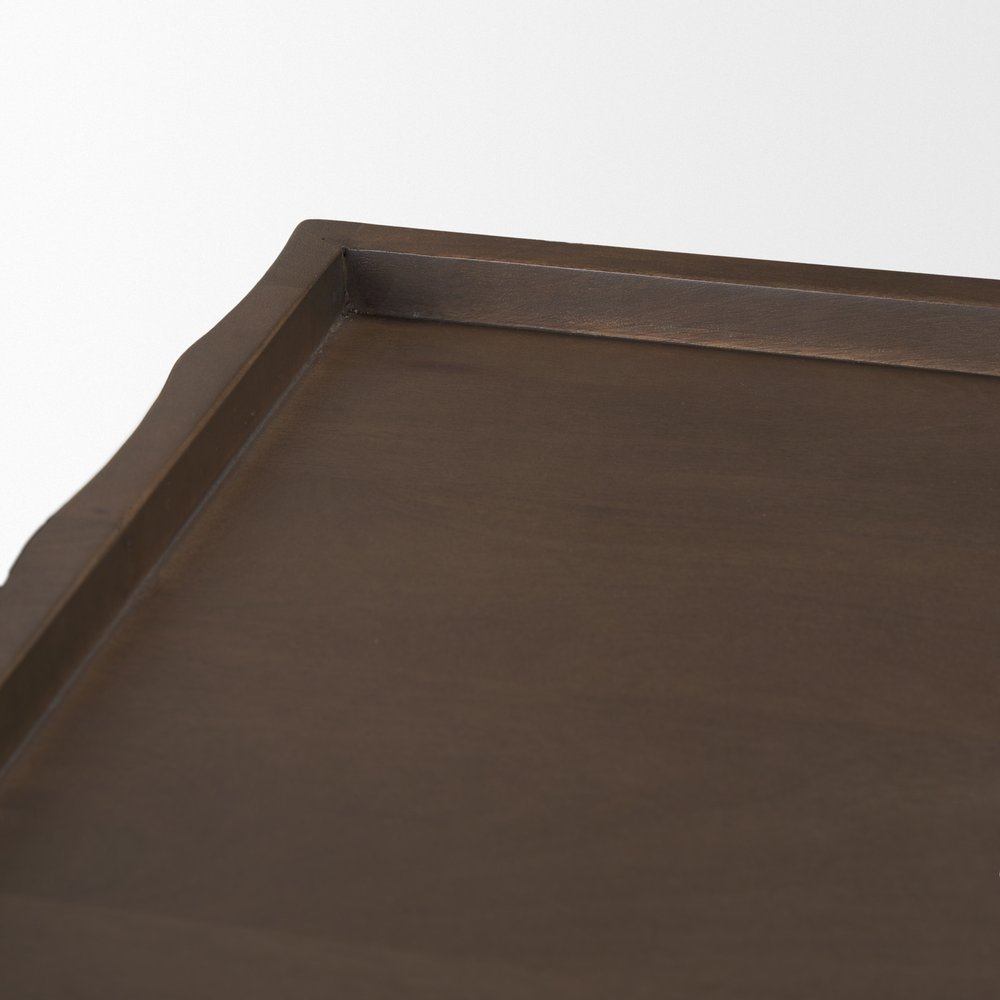 Brown Solid Wood Sideboard with Four Doors - 72-inch