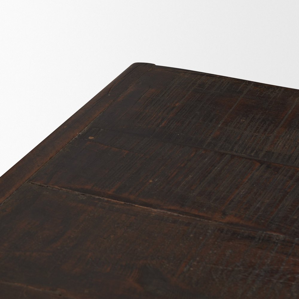 Brown Solid Wood Six Drawer Sideboard - 60-inch
