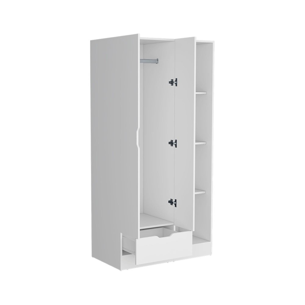 White Wood Corner Accent Chest - 19-inch