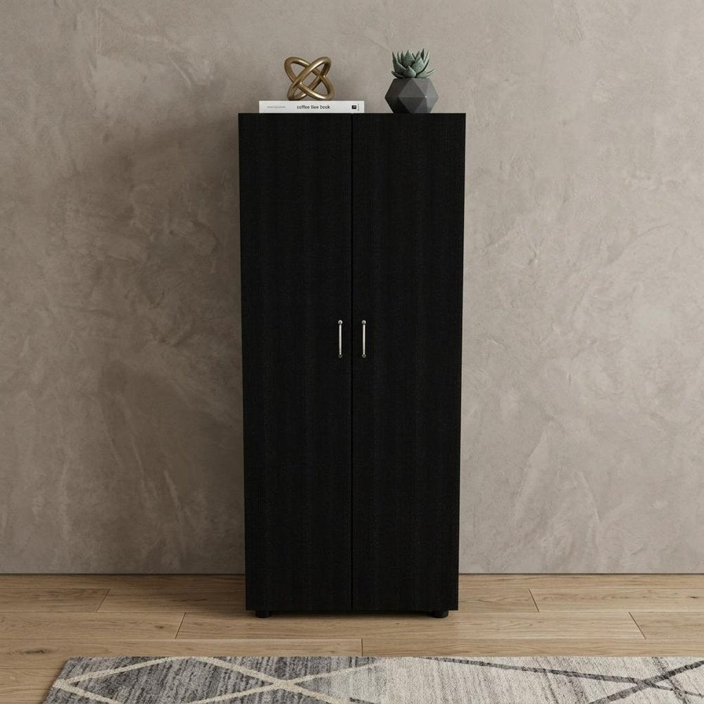 Black Wood Corner Accent Chest - 19-inch