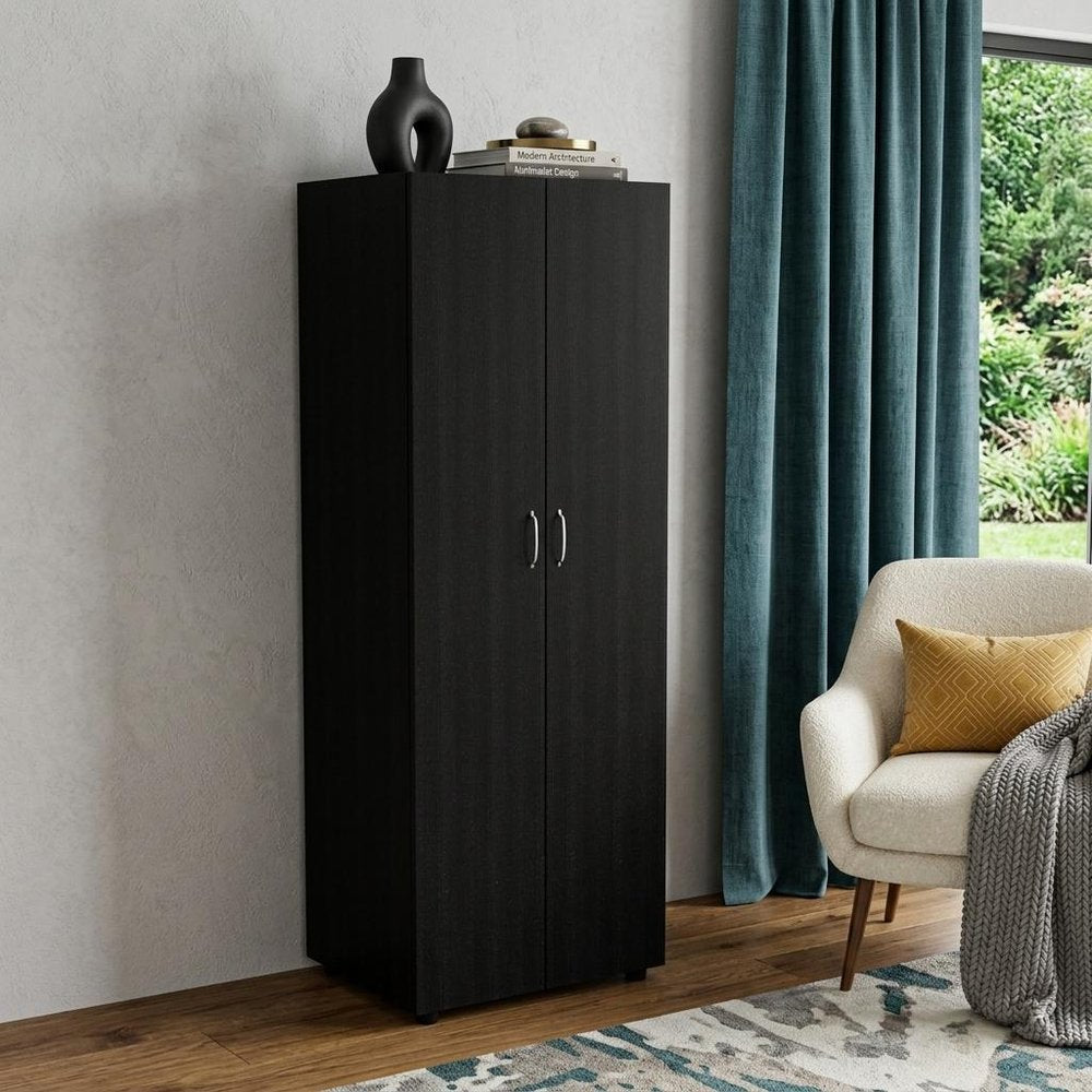 Black Wood Corner Accent Chest - 19-inch