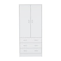 White Wood Corner Accent Chest - 19-inch
