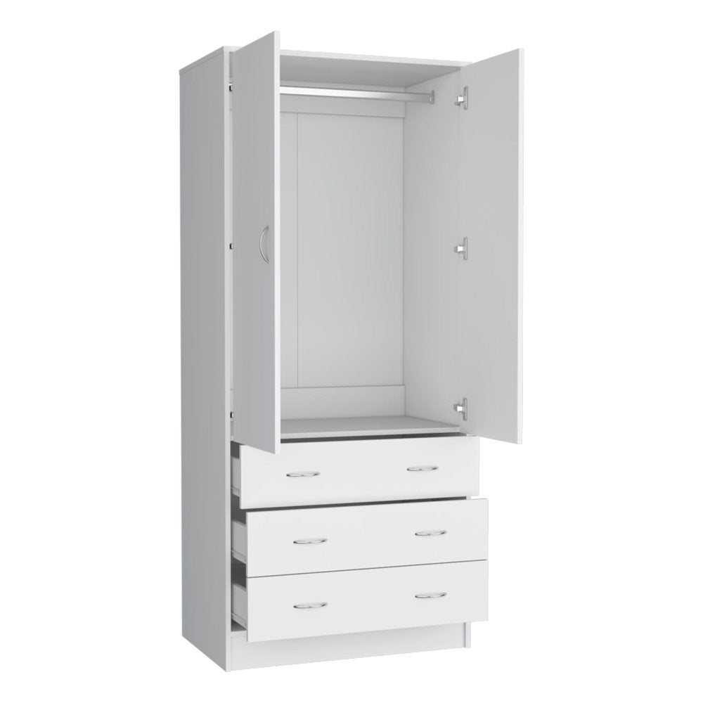 White Wood Corner Accent Chest - 19-inch