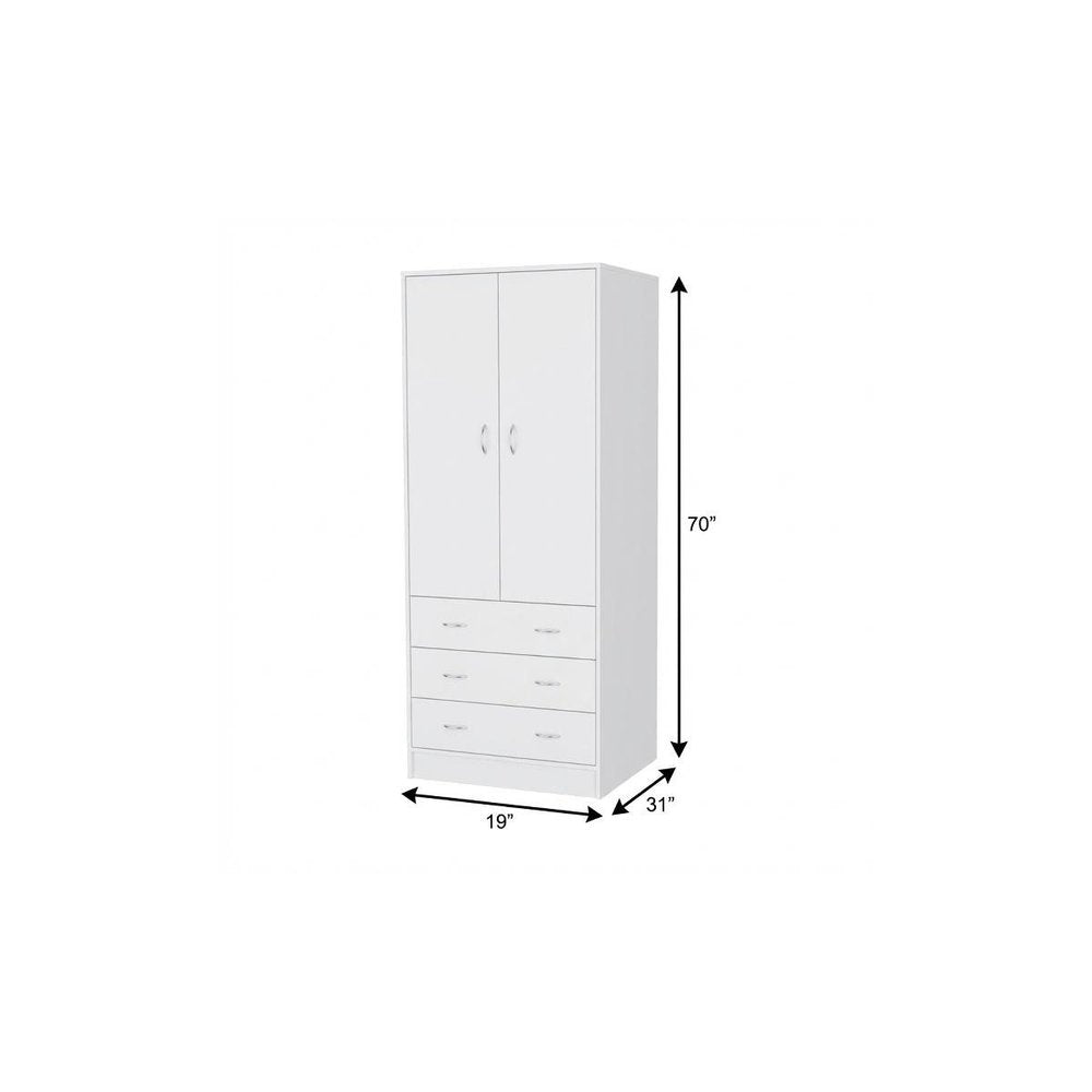 White Wood Corner Accent Chest - 19-inch