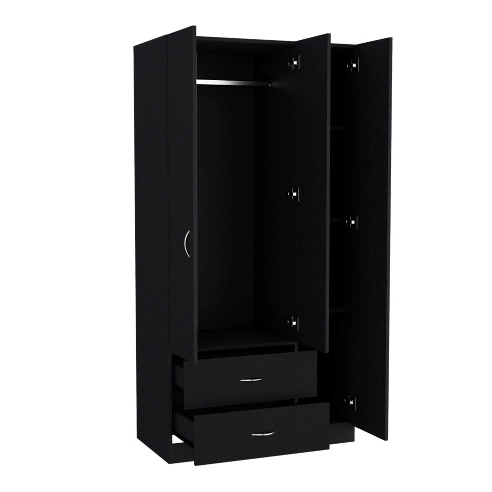 Black Wood Corner Accent Chest - 18-inch