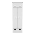 White Wood Corner Accent Chest - 19-inch