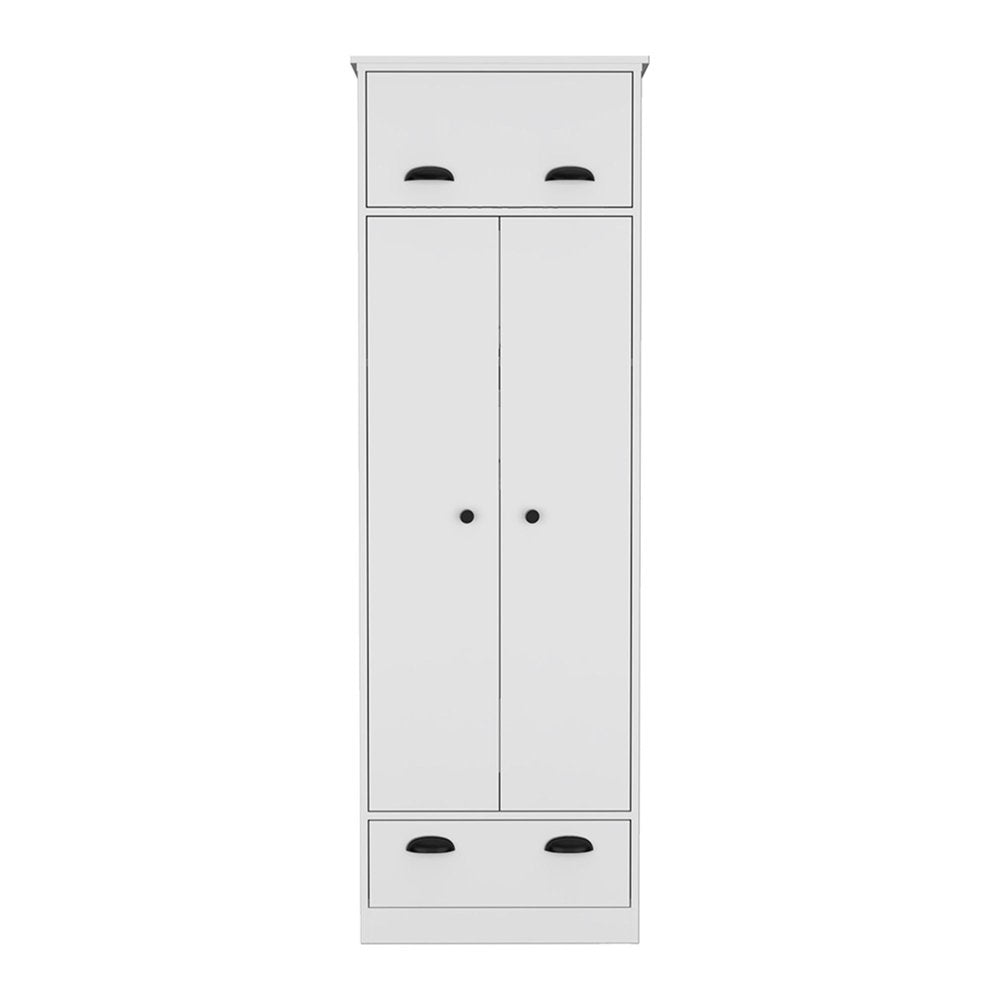 White Wood Corner Accent Chest - 19-inch