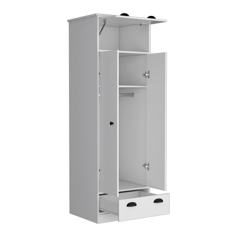 White Wood Corner Accent Chest - 19-inch