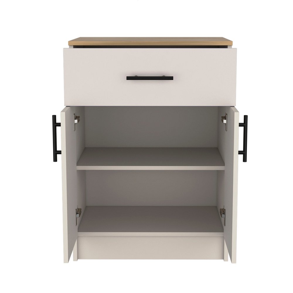 Ivory Wood Pantry or Storage Closet - 34-inch