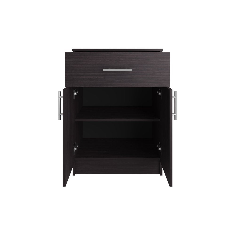 Black Wood Pantry or Storage Closet - 33-inch