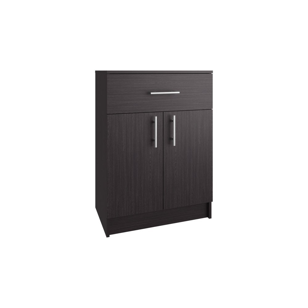 Black Wood Pantry or Storage Closet - 33-inch