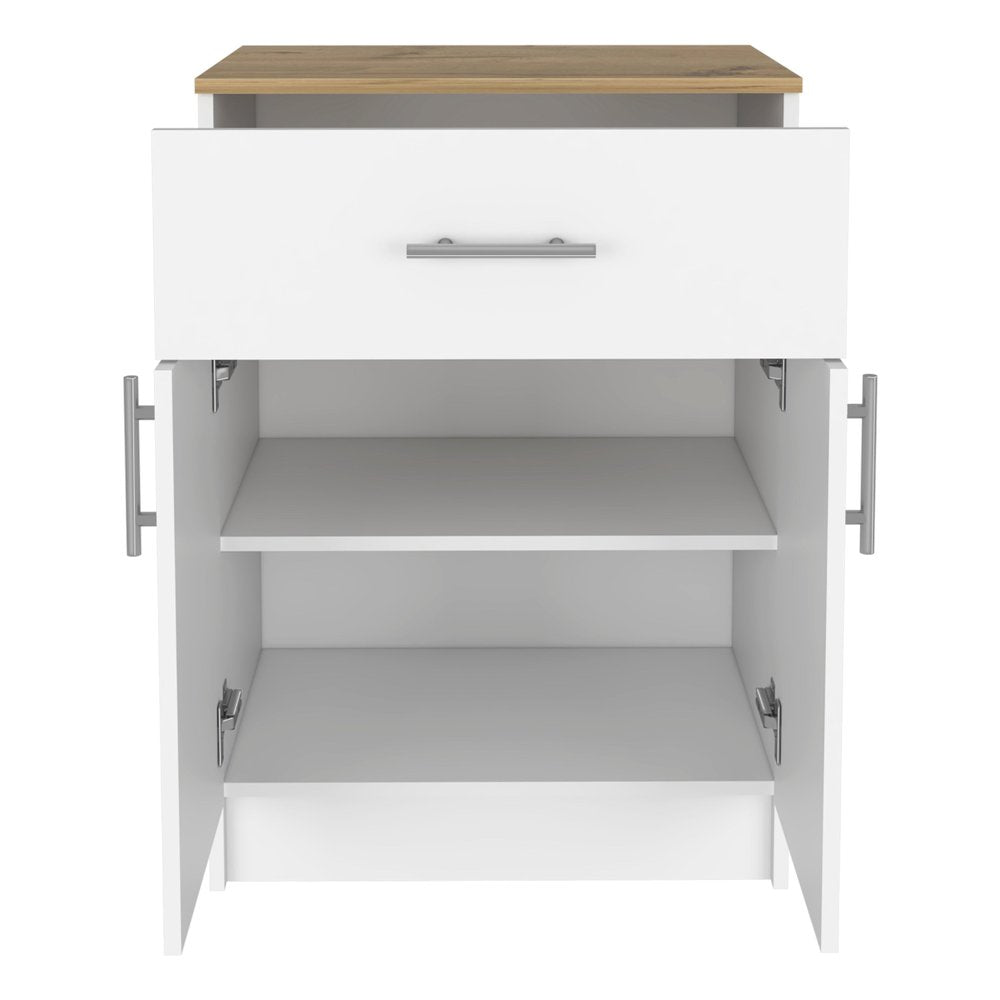 White Wood Pantry or Storage Closet - 34-inch