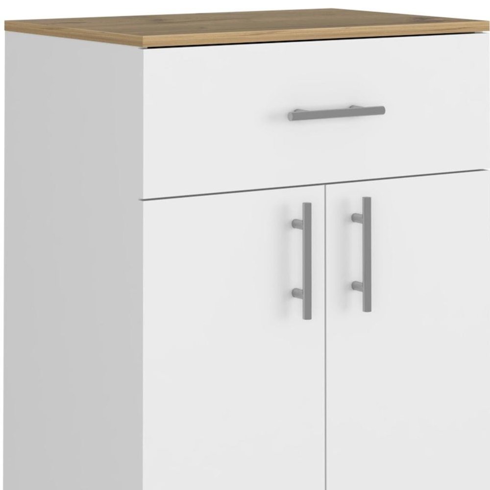 White Wood Pantry or Storage Closet - 34-inch