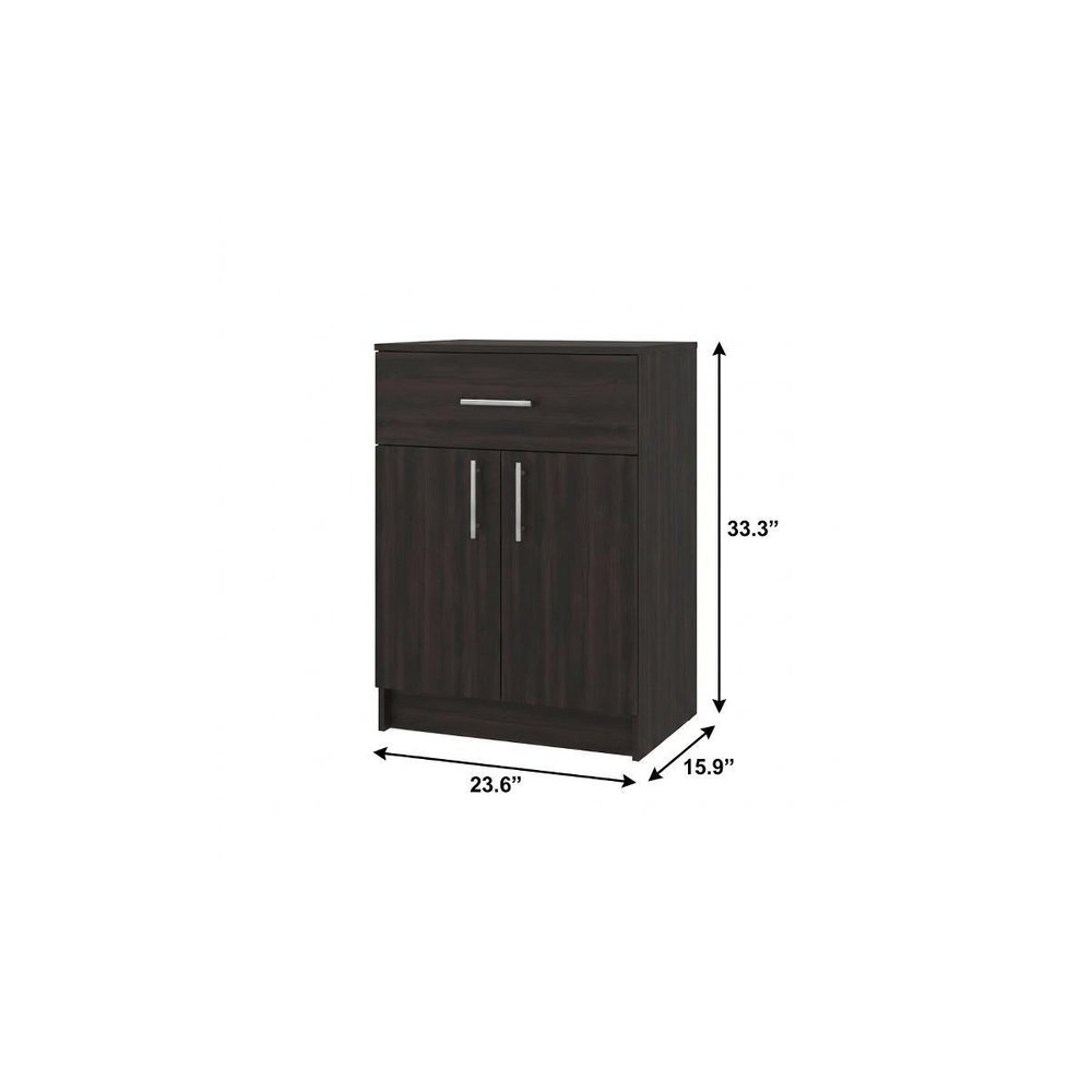 Walnut Wood Pantry or Storage Closet - 33-inch