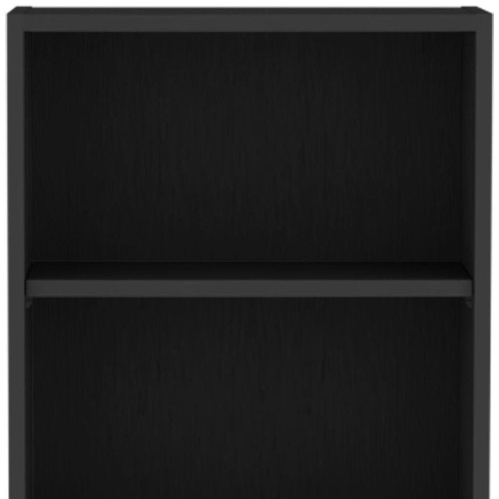 Black Wood Wall Mounted China Cabinet - 21-inch