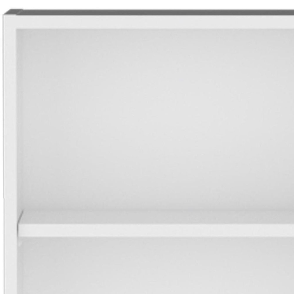 White Wood Wall Mounted China Cabinet - 21-inch