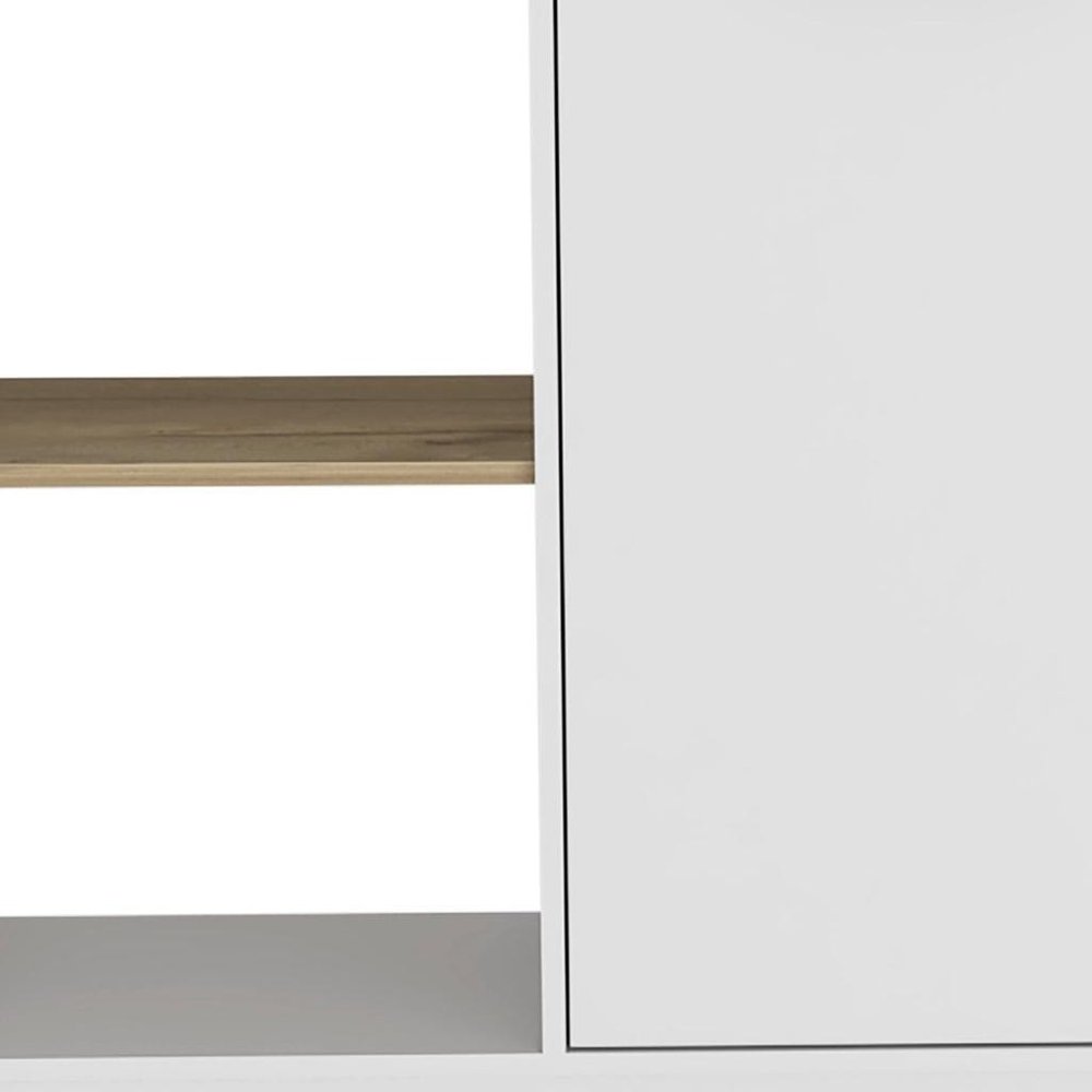 White Wood Kitchen Island - 25-inch