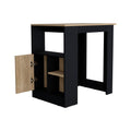 Black Wood Kitchen Island - 23-inch