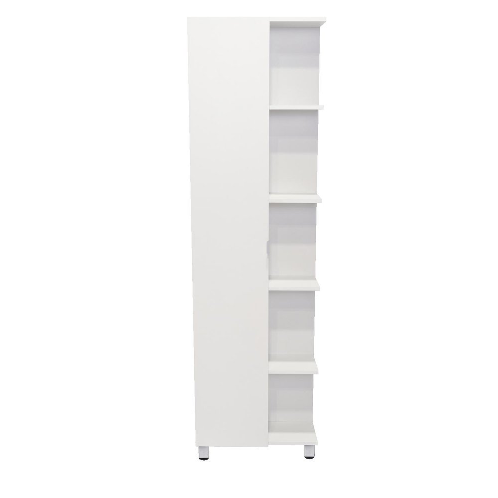 White Wood Corner Accent Cabinet with Single Door - 20-inch