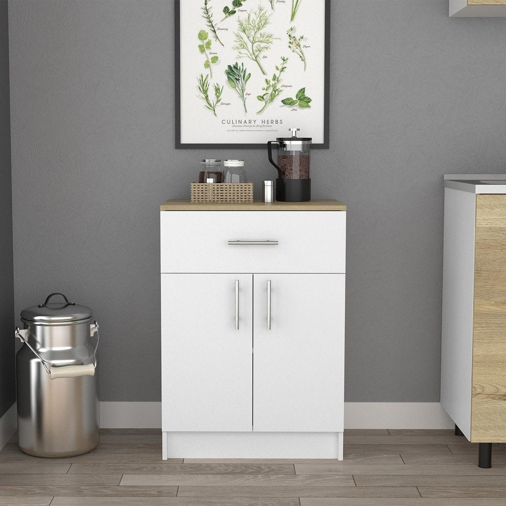 White Wood Two Door Pantry or Storage Closet - 34-inch