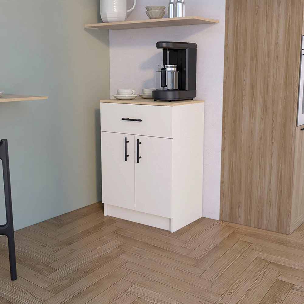 White Wood Two Door Pantry or Storage Closet - 34-inch