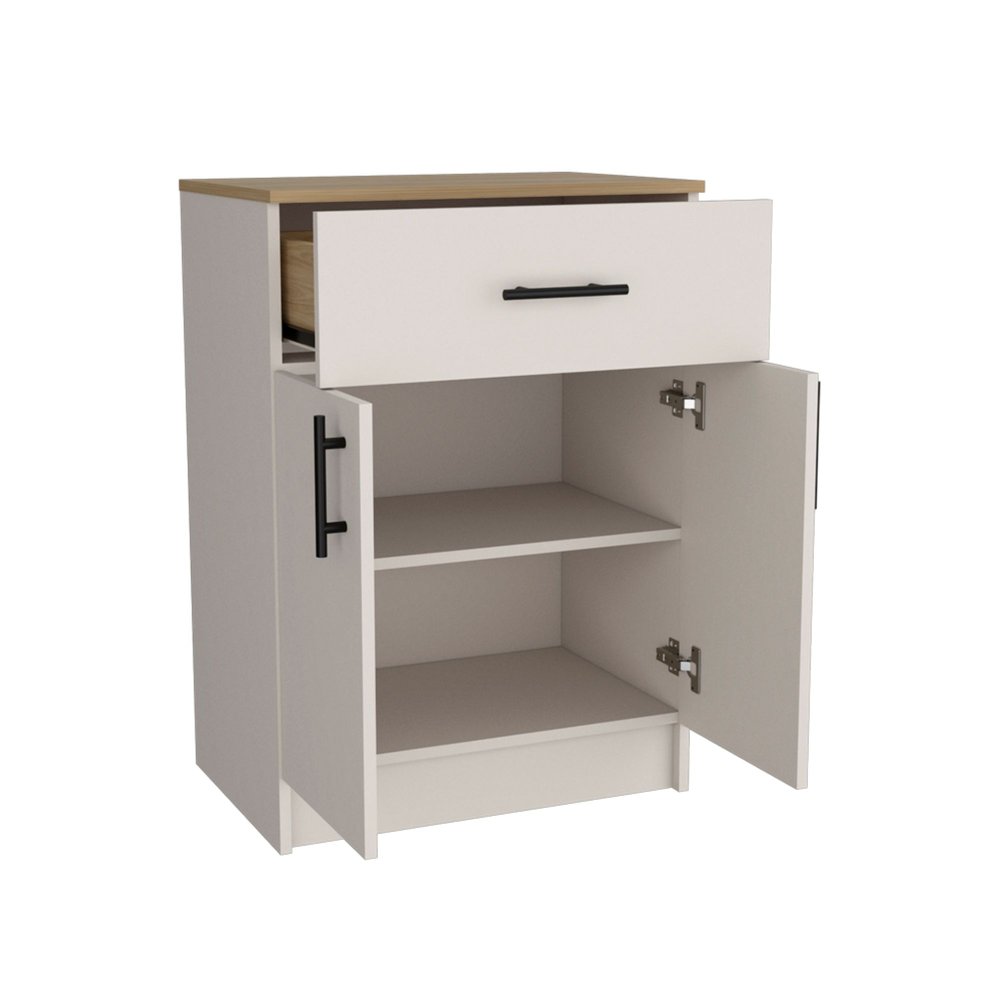 White Wood Two Door Pantry or Storage Closet - 34-inch
