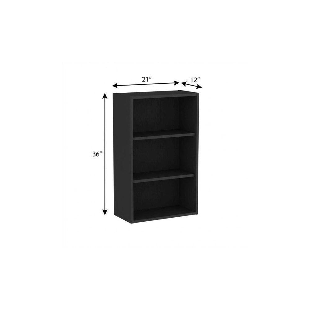 Black Wood Accent Cabinet - 21-inch