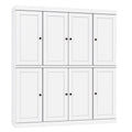 White Solid Wood 8 Two Drawer Pantry or Storage Closet - 72-inch