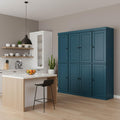 Teal Blue Solid Wood 8 Two Drawer Pantry or Storage Closet - 72-inch