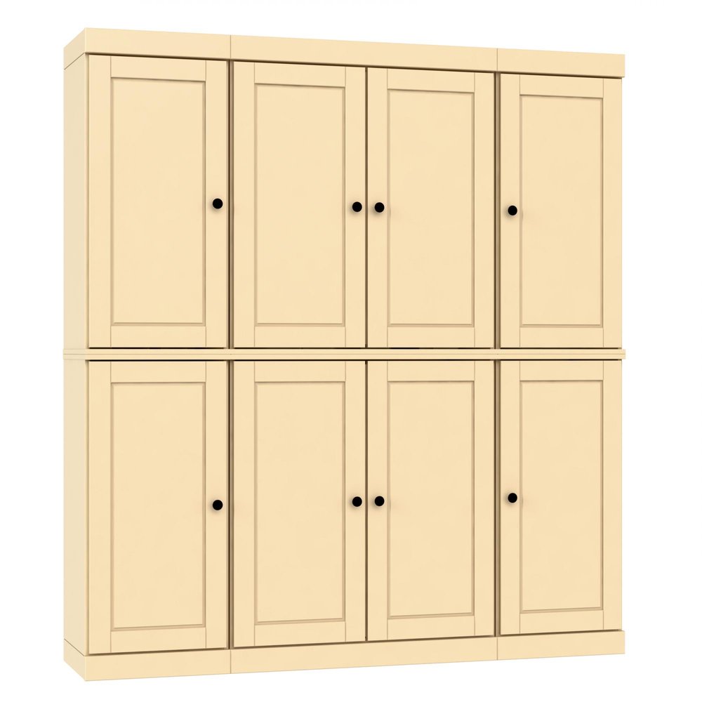 Yellow Solid Wood 8 Two Drawer Pantry or Storage Closet - 72-inch