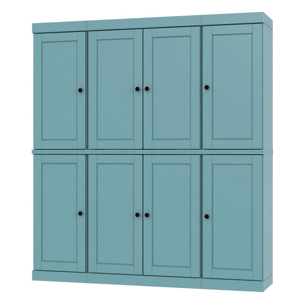 Aqua Solid Wood 8 Two Drawer Pantry or Storage Closet - 72-inch