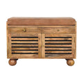 Brown Solid Wood Round Accent Cabinet with Single Door and Two Drawers - 33-inch
