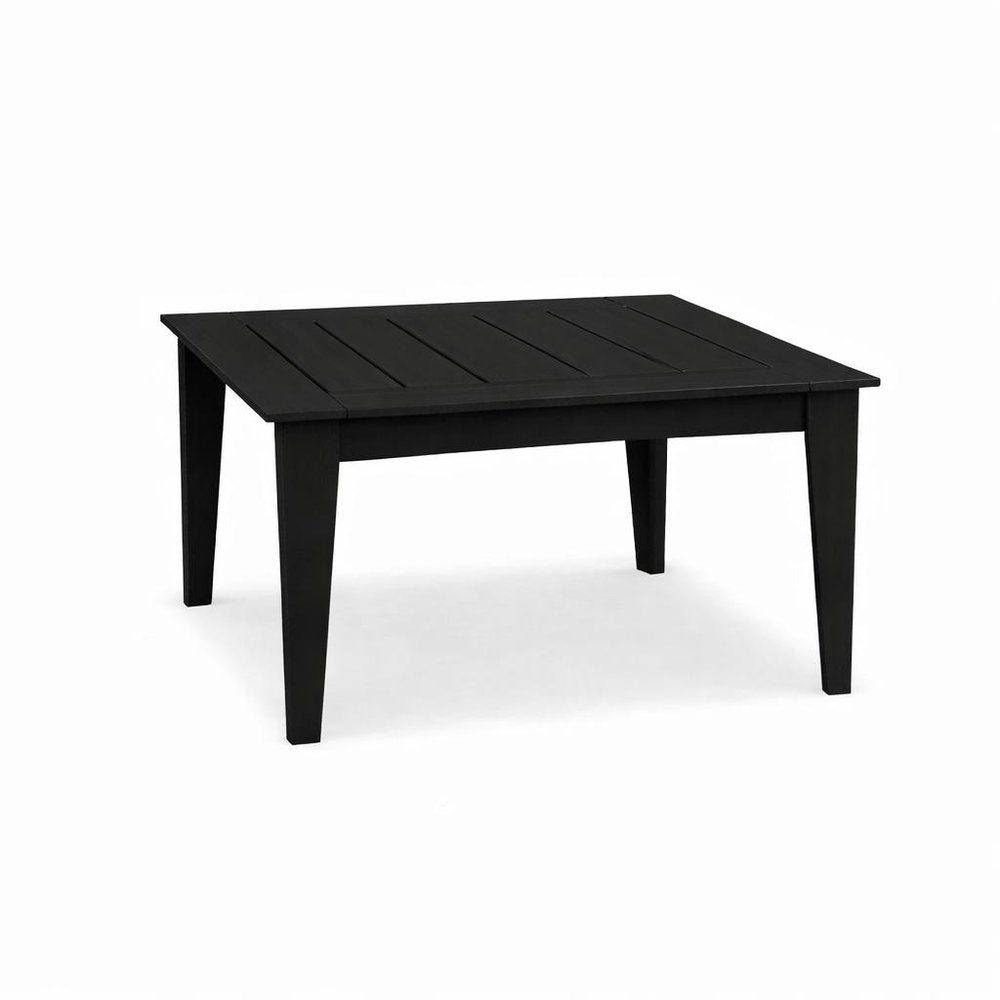 Black Heavy Duty Plastic Square Outdoor Dining Table - 39-inch