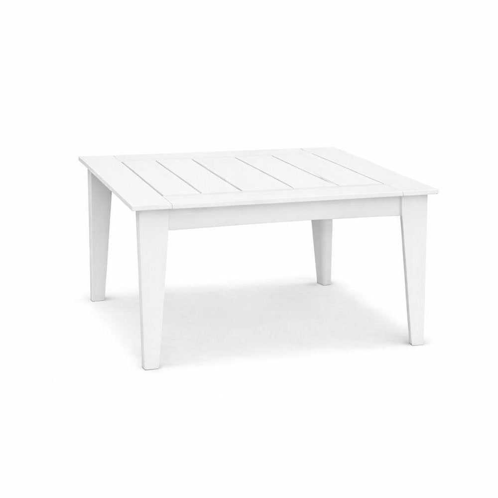 Black Heavy Duty Plastic Square Outdoor Dining Table - 39-inch