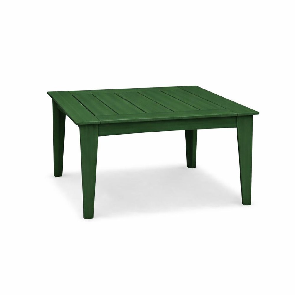 Black Heavy Duty Plastic Square Outdoor Dining Table - 39-inch