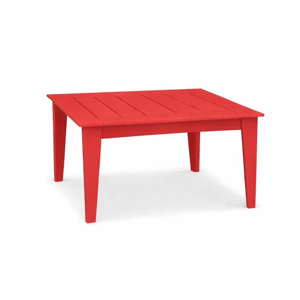 Black Heavy Duty Plastic Square Outdoor Dining Table - 39-inch