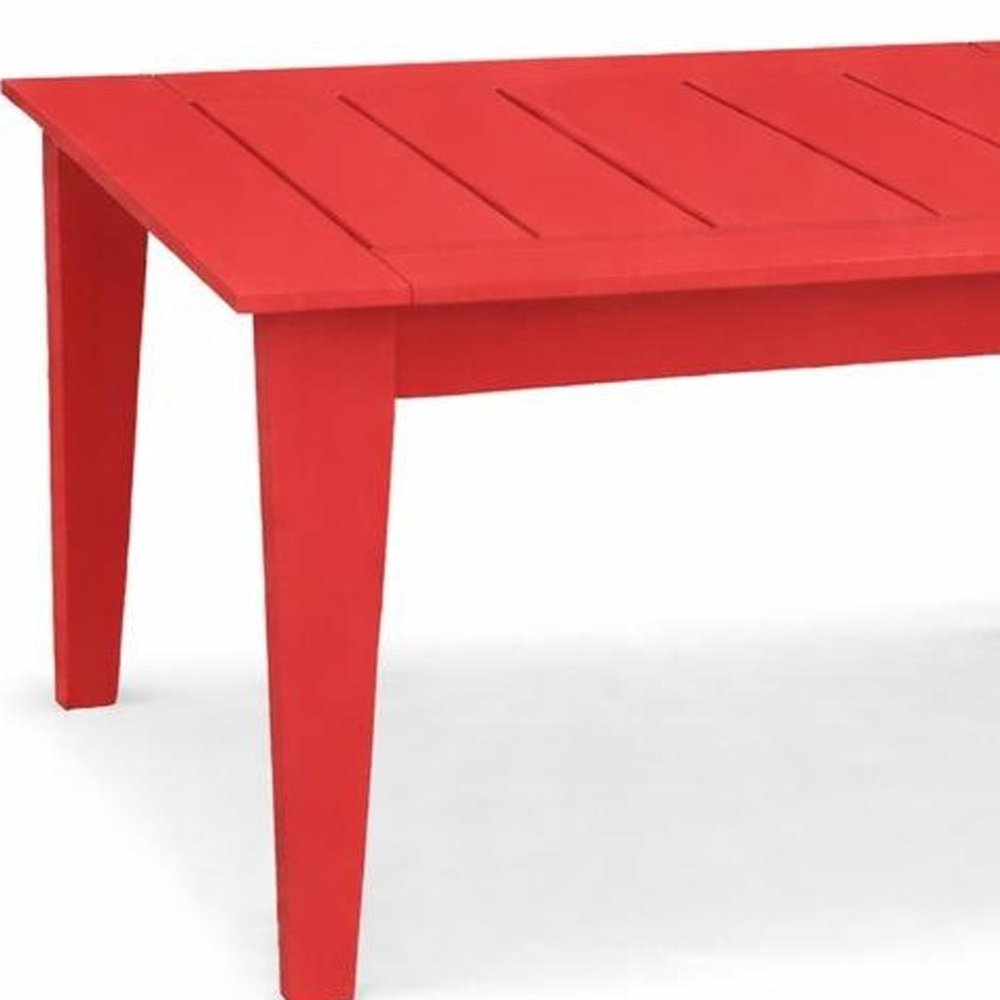 Black Heavy Duty Plastic Square Outdoor Dining Table - 39-inch