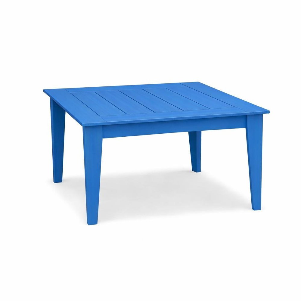Black Heavy Duty Plastic Square Outdoor Dining Table - 39-inch