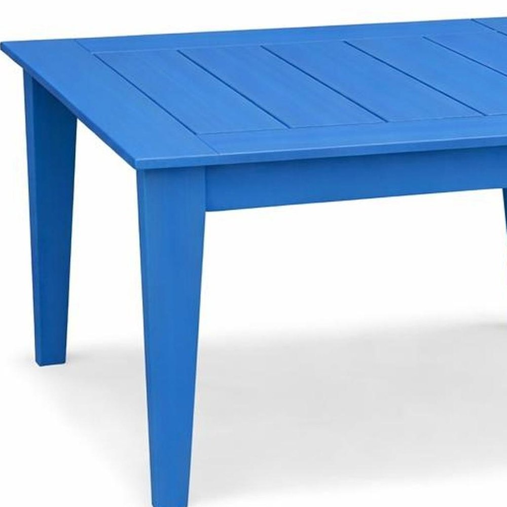 Black Heavy Duty Plastic Square Outdoor Dining Table - 39-inch