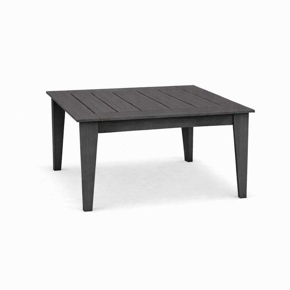 Black Heavy Duty Plastic Square Outdoor Dining Table - 39-inch
