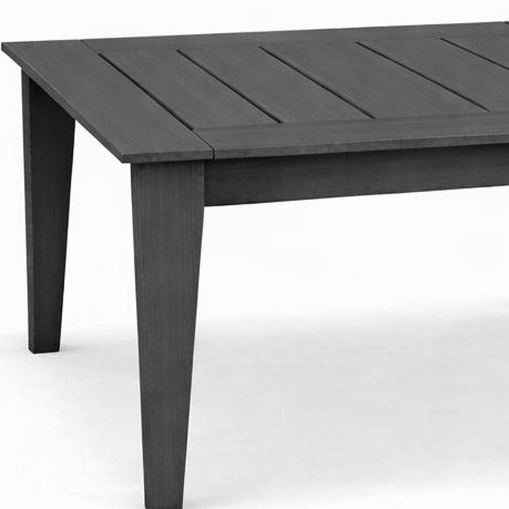 Black Heavy Duty Plastic Square Outdoor Dining Table - 39-inch