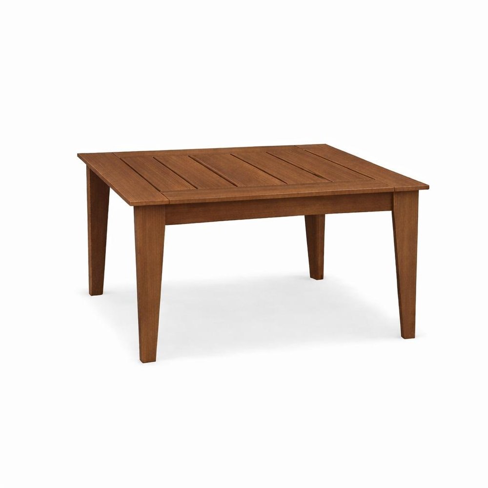 Black Heavy Duty Plastic Square Outdoor Dining Table - 39-inch