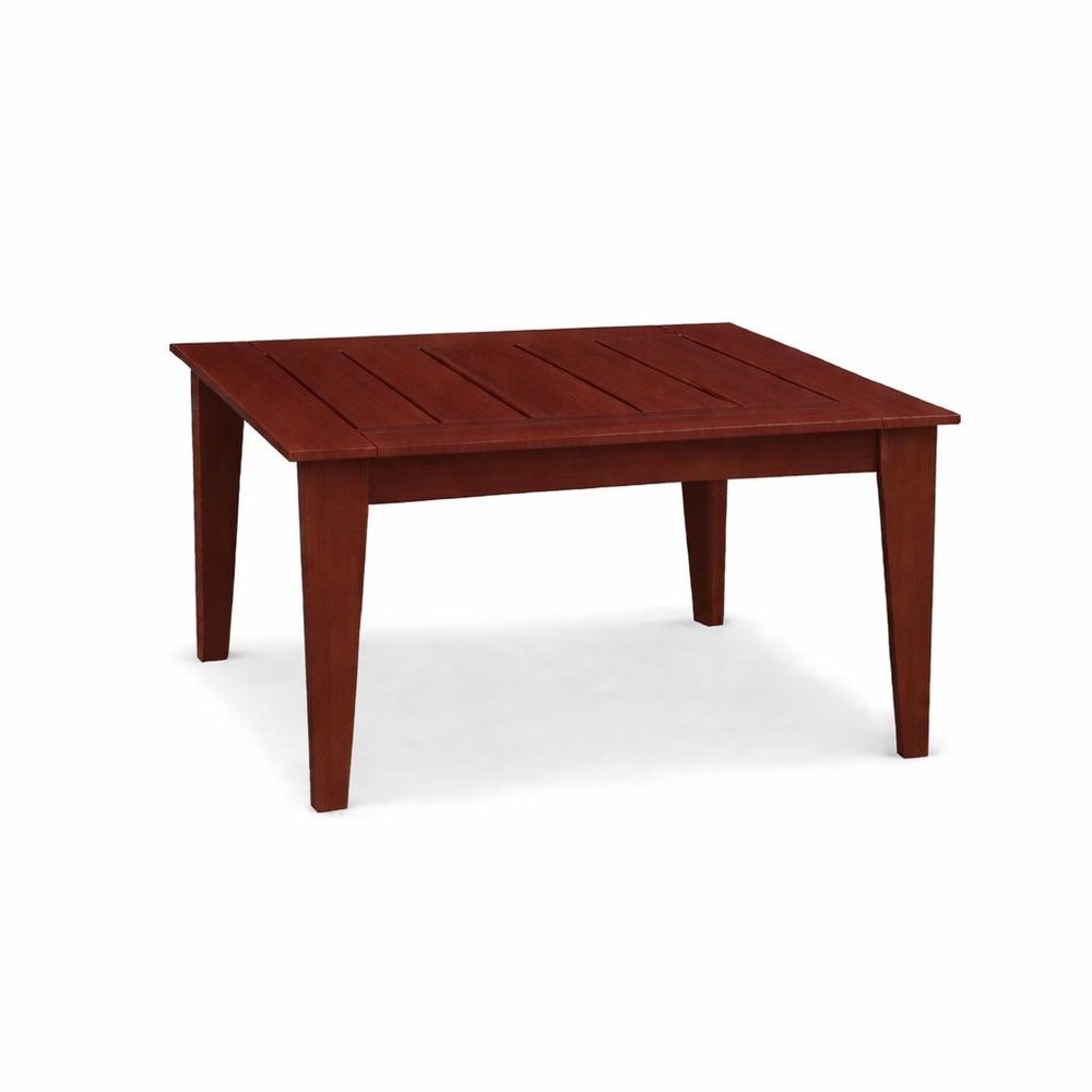 Black Heavy Duty Plastic Square Outdoor Dining Table - 39-inch