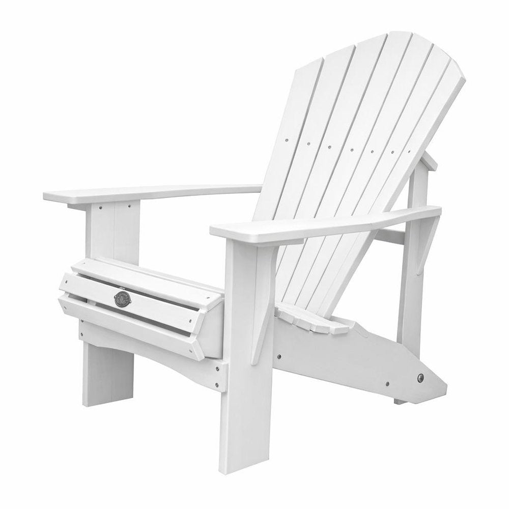Black Heavy Duty Plastic Outdoor Adirondack Chair - 24-inch