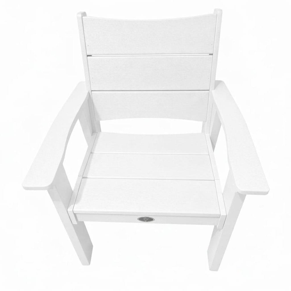 White Heavy Duty Plastic Outdoor Dining Chair - 26-inch