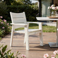 White Heavy Duty Plastic Outdoor Dining Chair - 26-inch