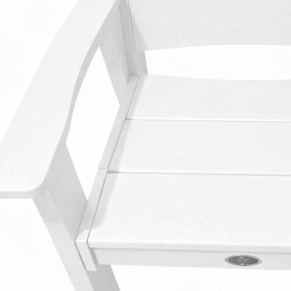 White Heavy Duty Plastic Outdoor Dining Chair - 26-inch