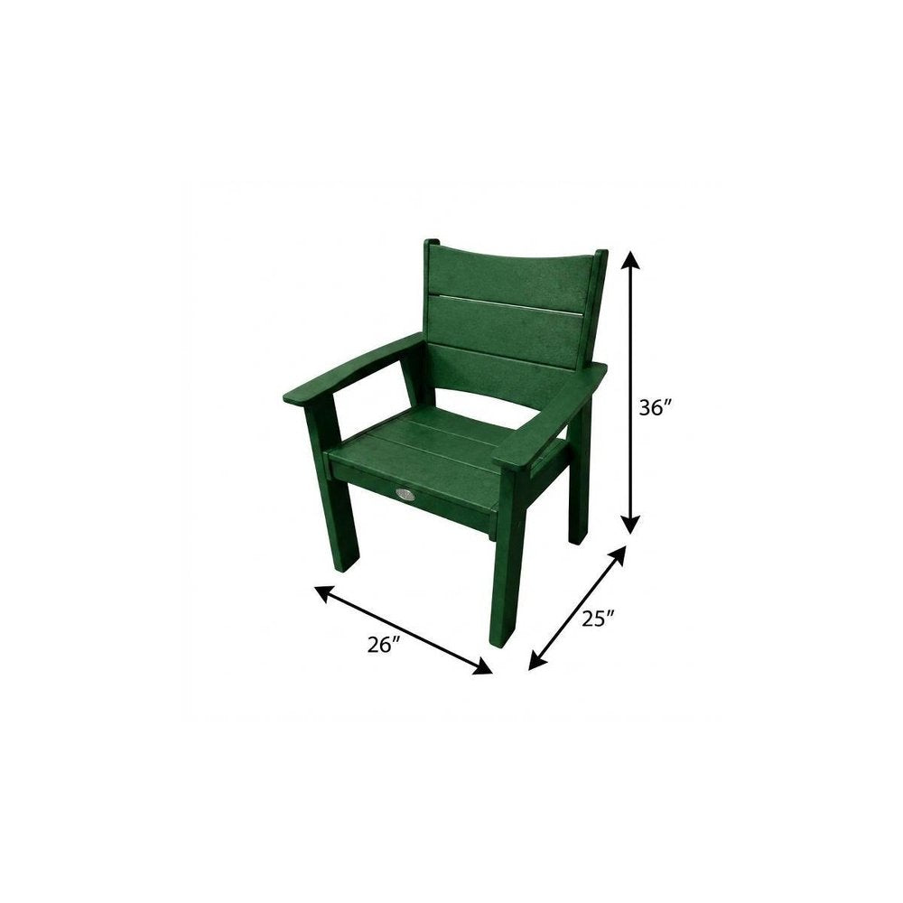 White Heavy Duty Plastic Outdoor Dining Chair - 26-inch
